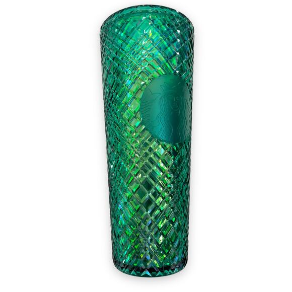 Starbucks Holiday 2021 Green Emerald Jeweled 24 oz Tumbler  (No lid) - Picture 2 of 8